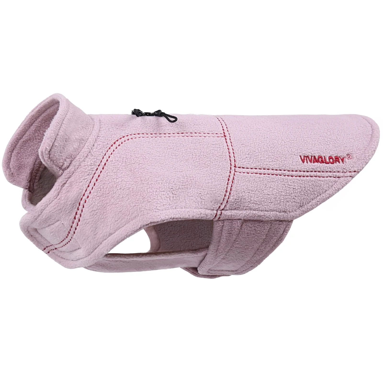 Fast VIVAGLORY Softpad Dog Fleece Vest – Lightweight Pink Coat with Harness Hole Reflective Trim Sophisticated