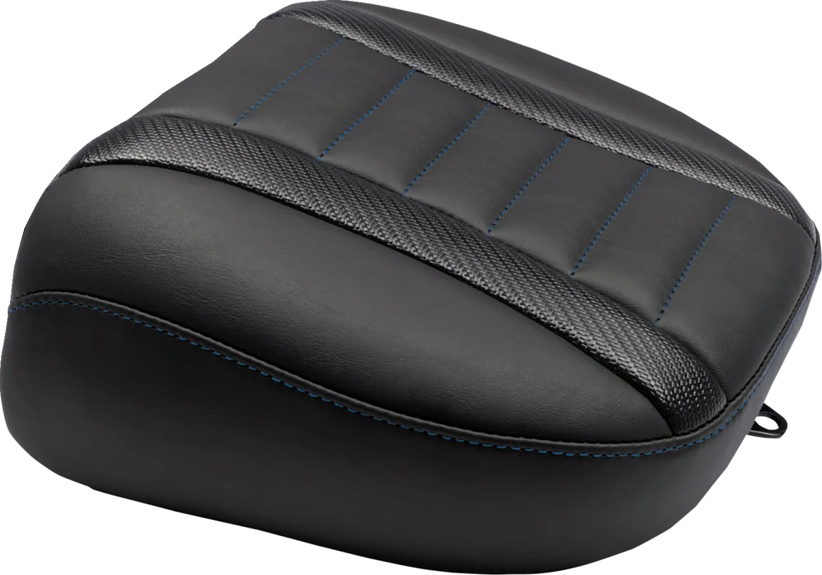 High-Performance MUSTANG Deluxe Touring Passenger Seat - Sky Blue Stitch - FLT FLH '23-'25 88402SB Advanced