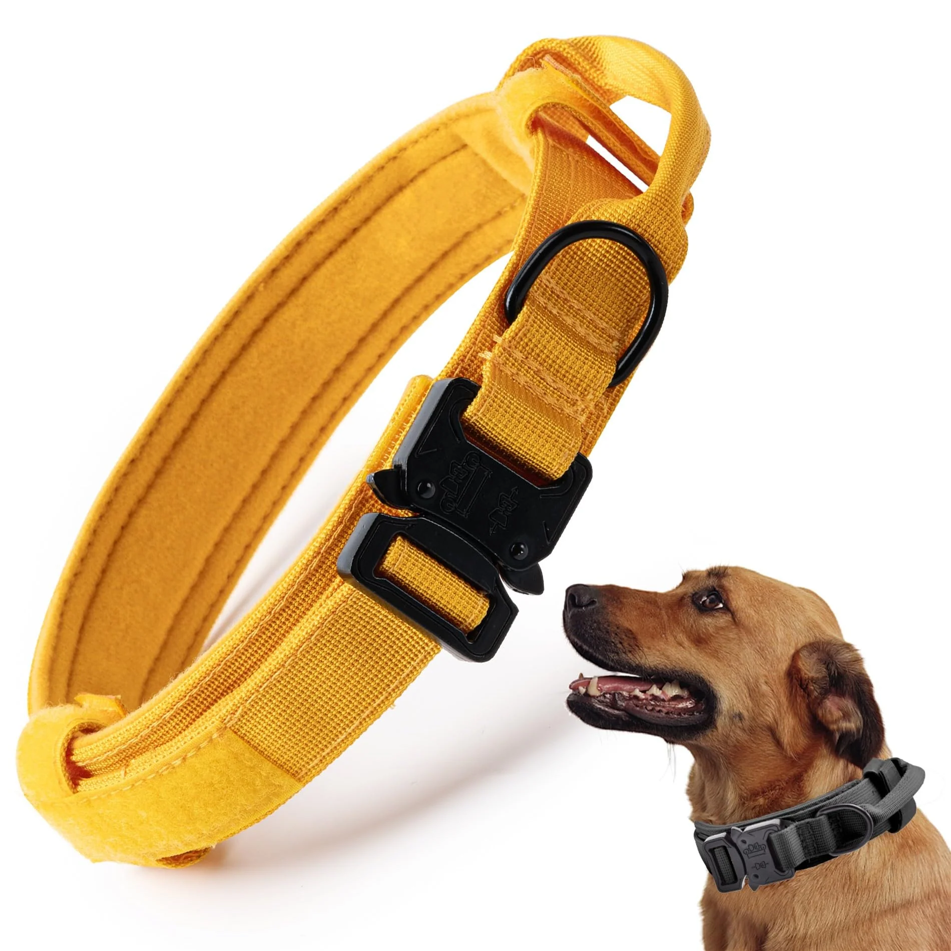 Next-Generation CADONO Tactical Dog Collar with Handle Adjustable Nylon Training Collar Healthy