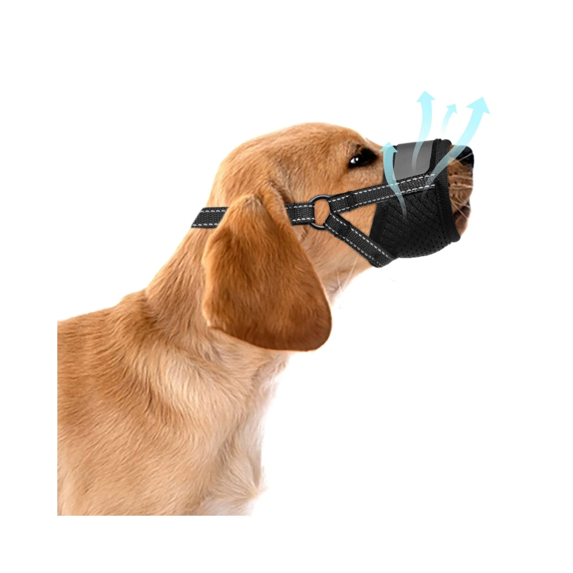 Evollax Extra Large Dog Muzzle — Soft Mesh Breathable Adjustable for Big Dogs Unique