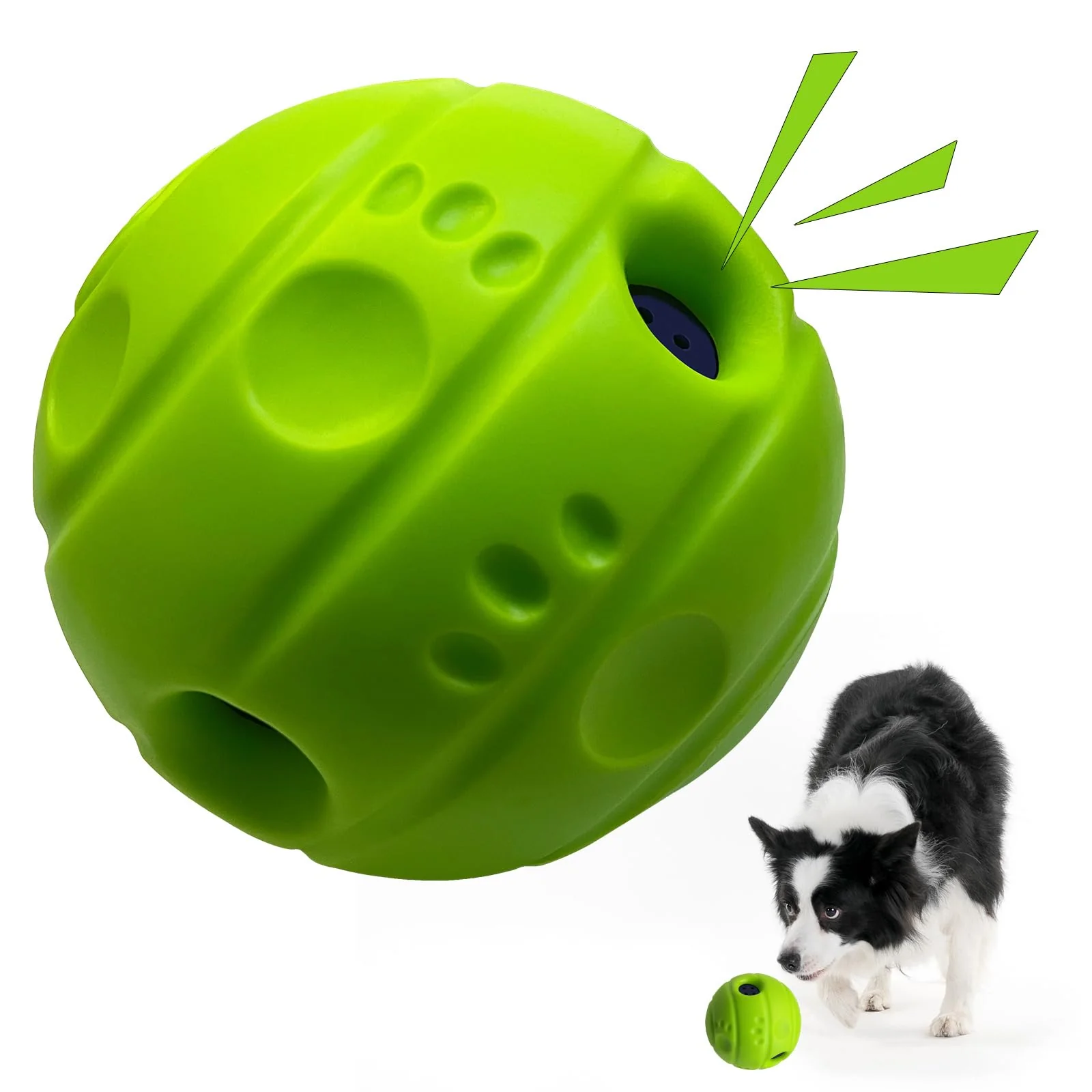 Clean SHAKE AND LAUGH Interactive Dog Ball – No Paint Non-Toxic Gibbering Sound Size L 3.94in Exclusive