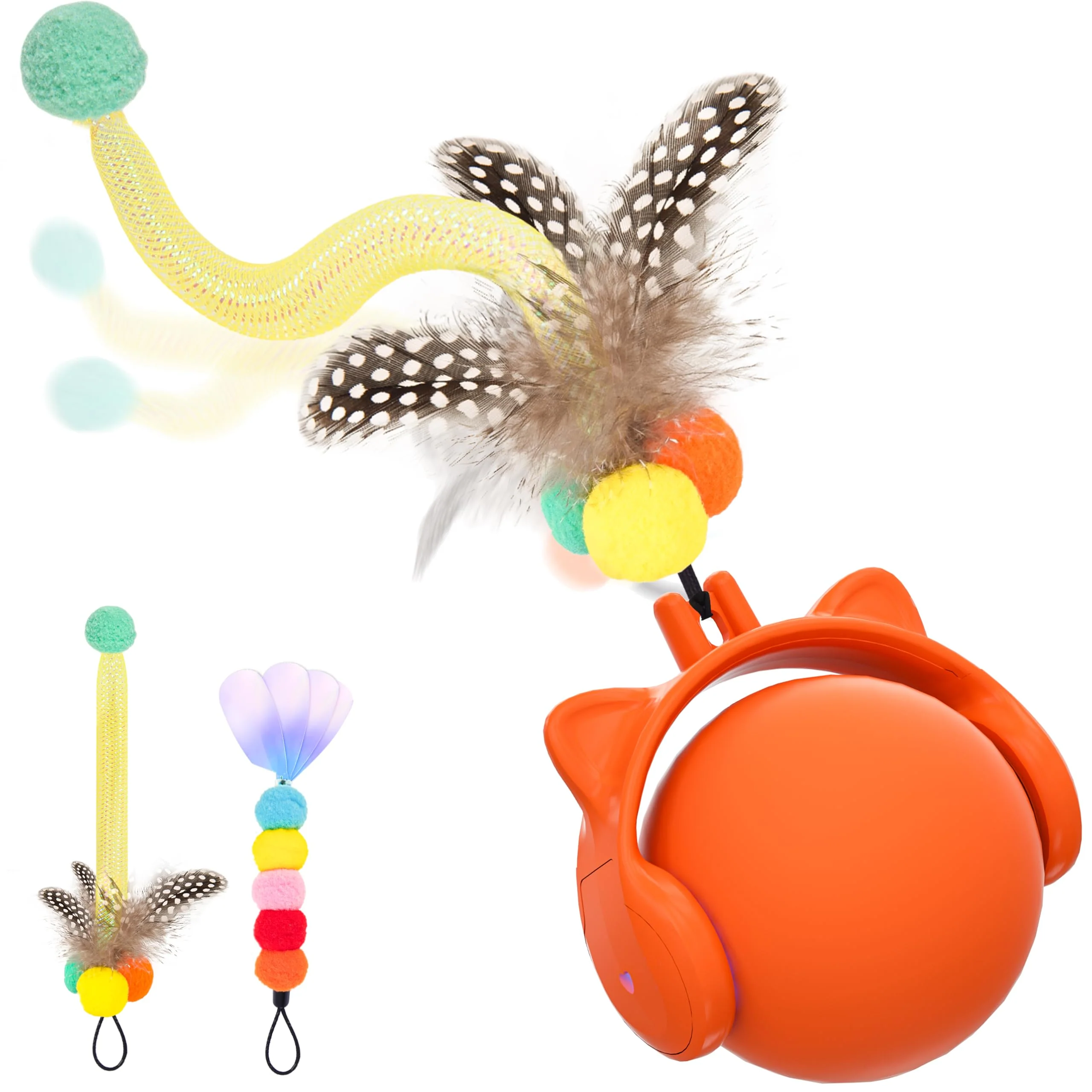 Luxury ORSDA Smart Interactive Cat Toy Ball for Indoor Cats Timed Touch-Activated Play with Mouse-Sound Effects Effective
