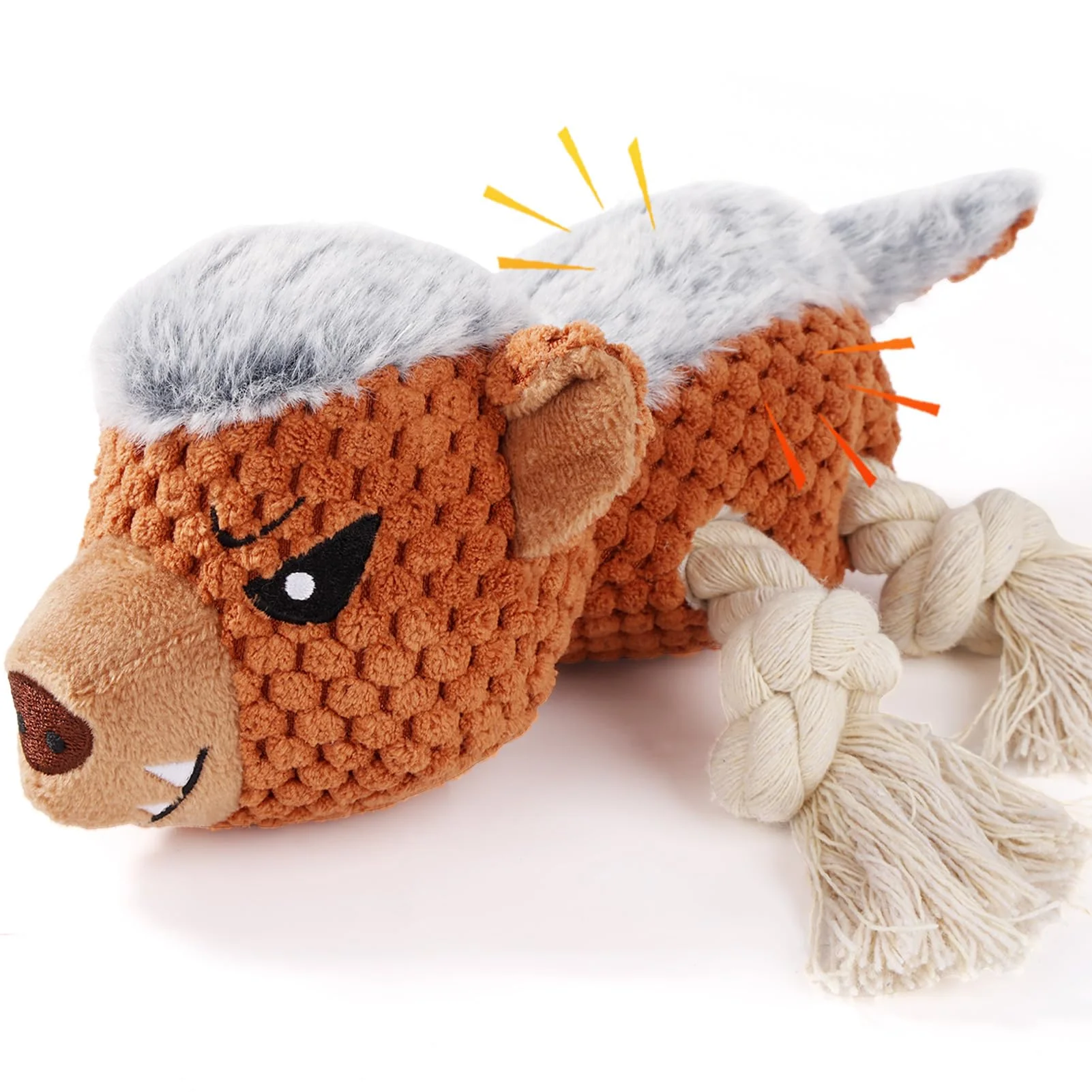 Proven Letsmeet Dog Toys - Squeaky Rope Tug Toy for Large Small Dogs Easy-to-Use