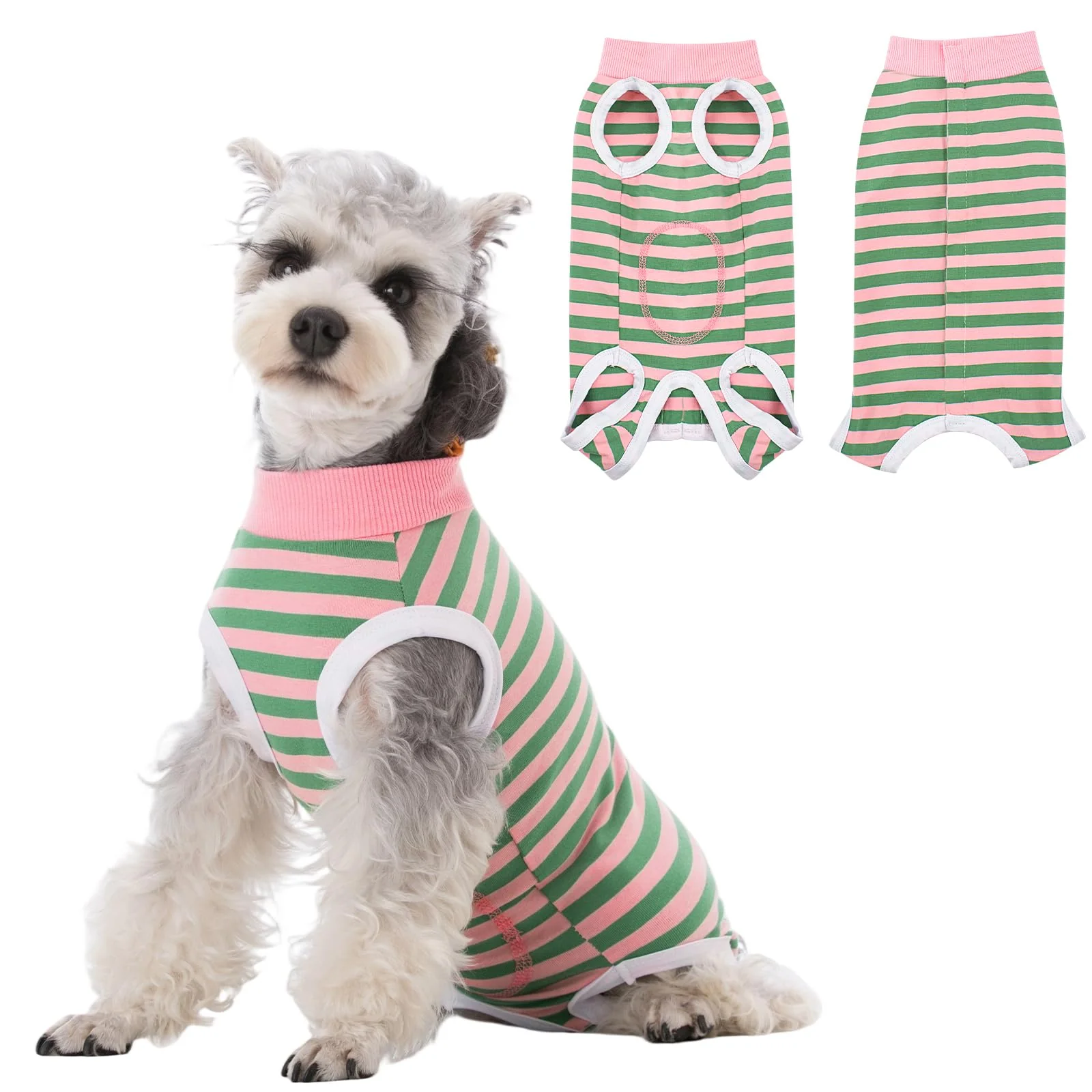 Lightweight Coppthinktu Recovery Suit for Dogs – Post-Surgery Onesie E-Collar Small–Medium Dogs Relaxed