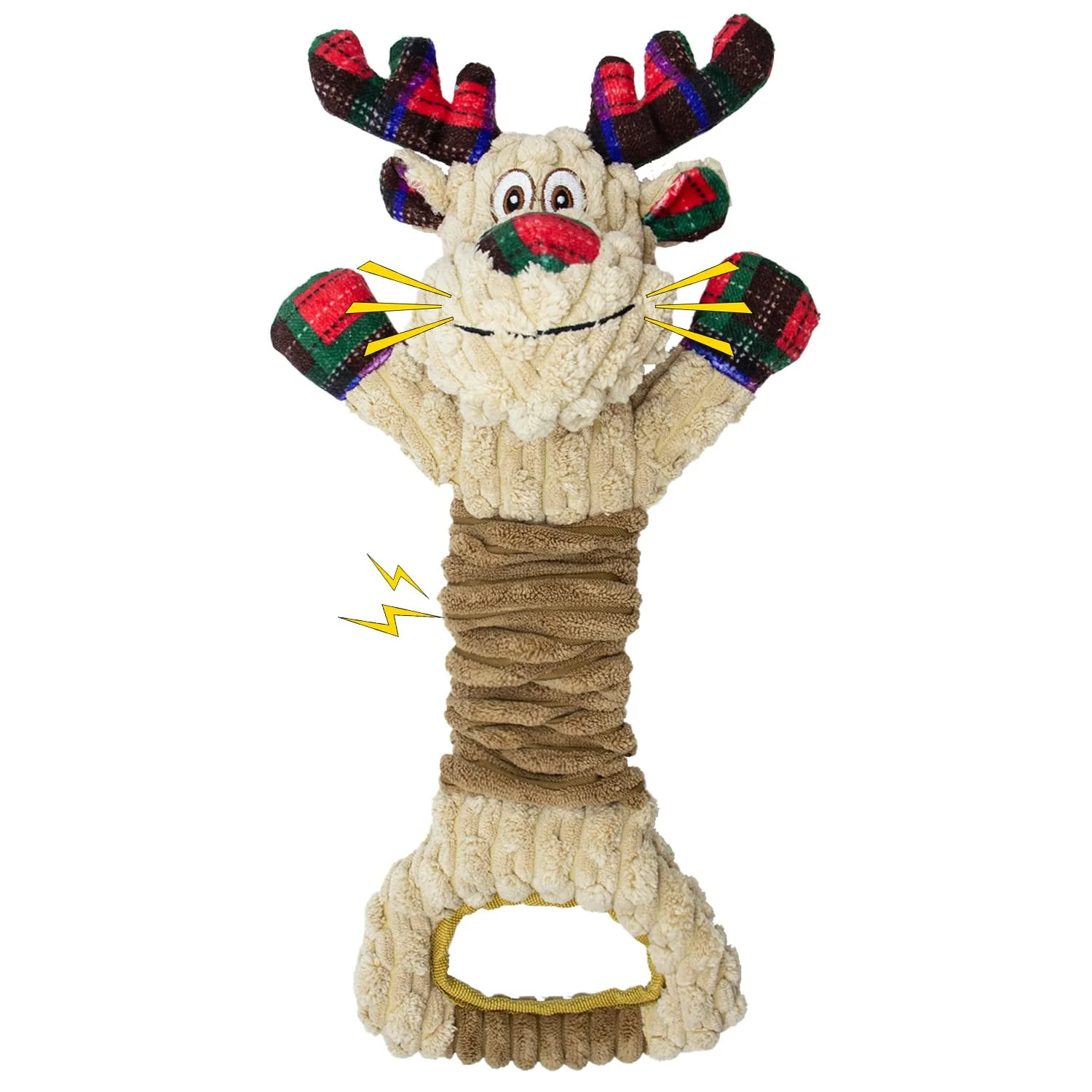 Top-Quality LSSYYQQ Deer Shape Squeaky Dog Toy – Interactive Teething Chew for All Breeds Authentic