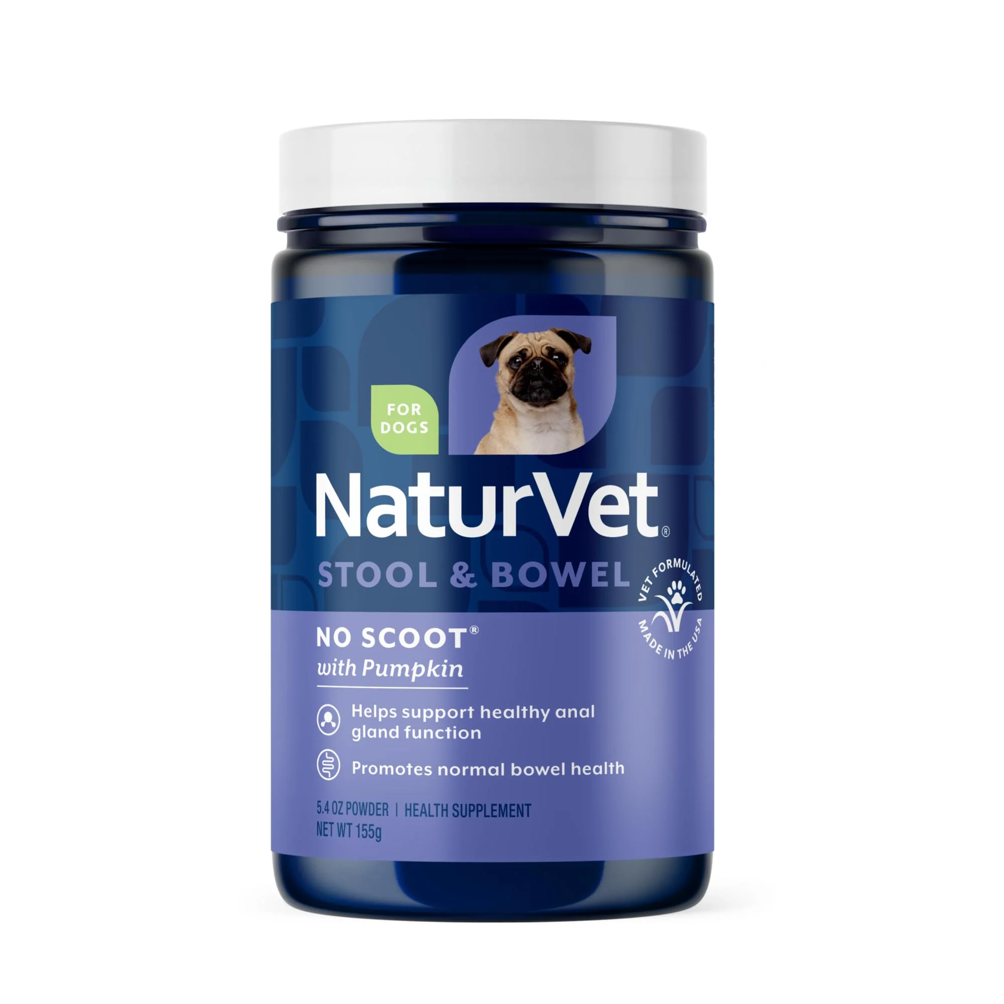 Premium Material NaturVet No Scoot for Dogs - Pumpkin Beet Pulp Psyllium Husk 5.4oz Powder Enhanced