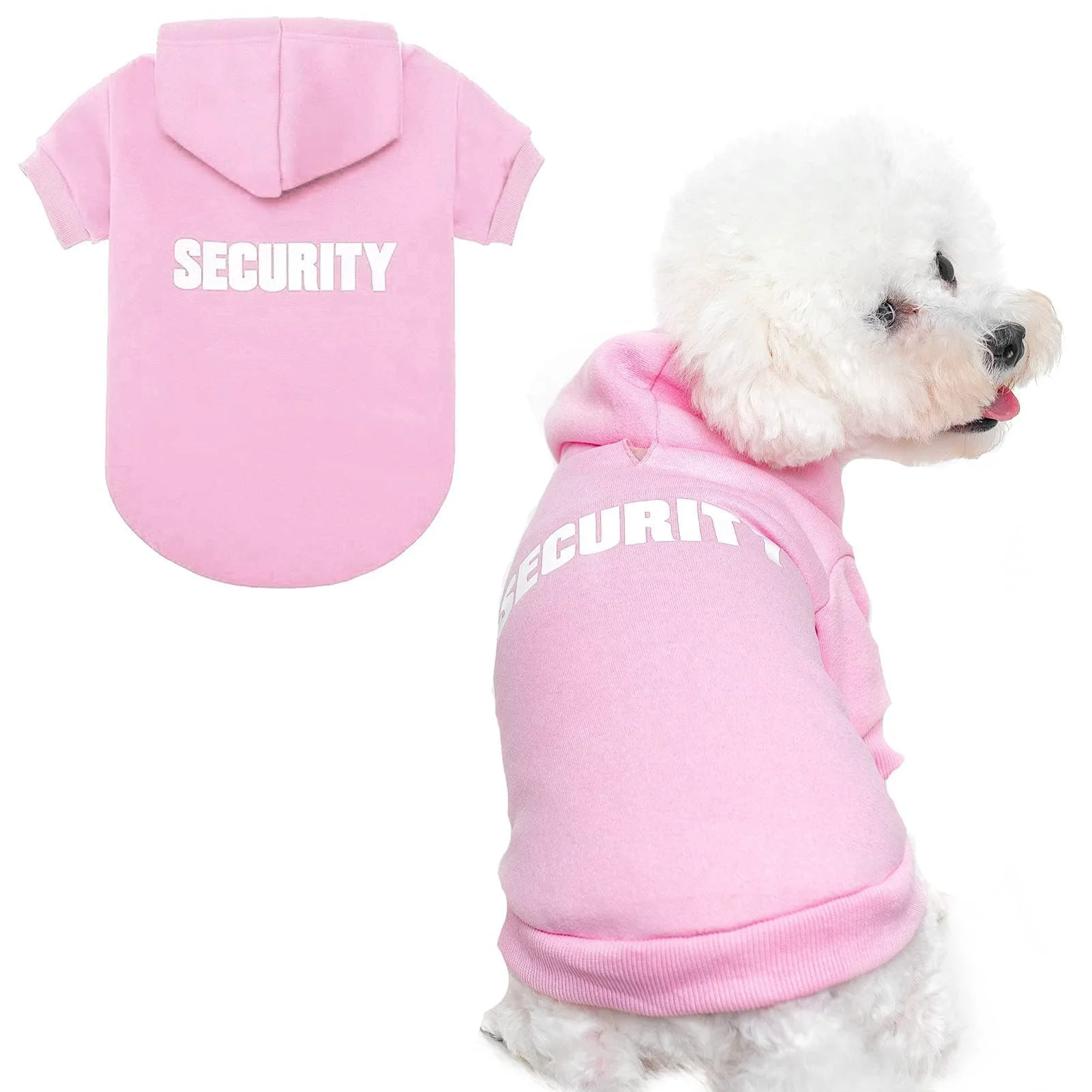 Efficient BINGPET Security Dog Hoodie – Soft Fleece Puppy Sweater for Cold Weather Environmentally Friendly