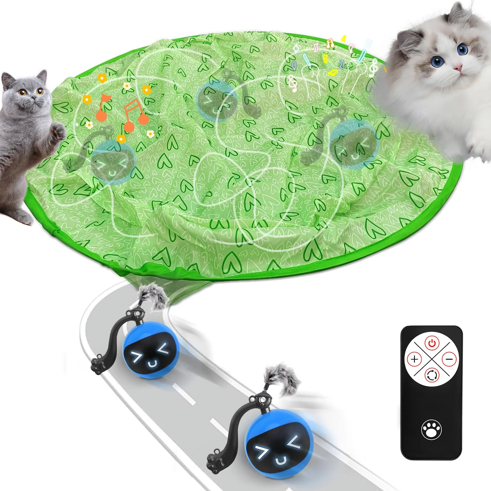 Official LUPAPA Interactive Cat Toys — Indoor Hunting Hood with Cat Ball 2-in-1 High-Quality