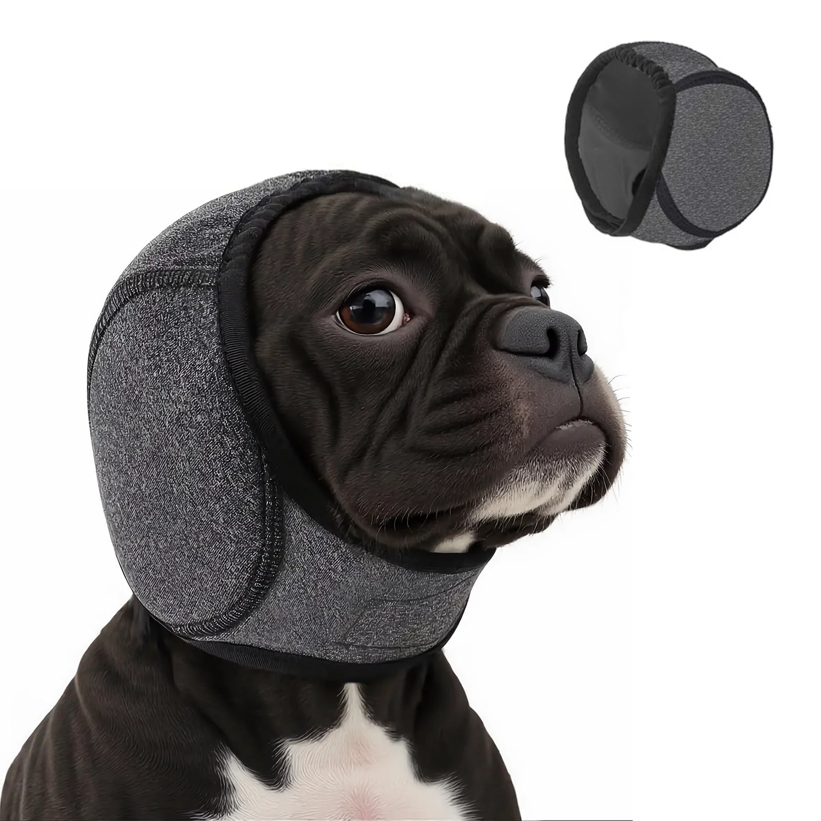 Genuine Generic Dog Ear Muffs - Noise Protection Comfort Style Gray Medium Soft