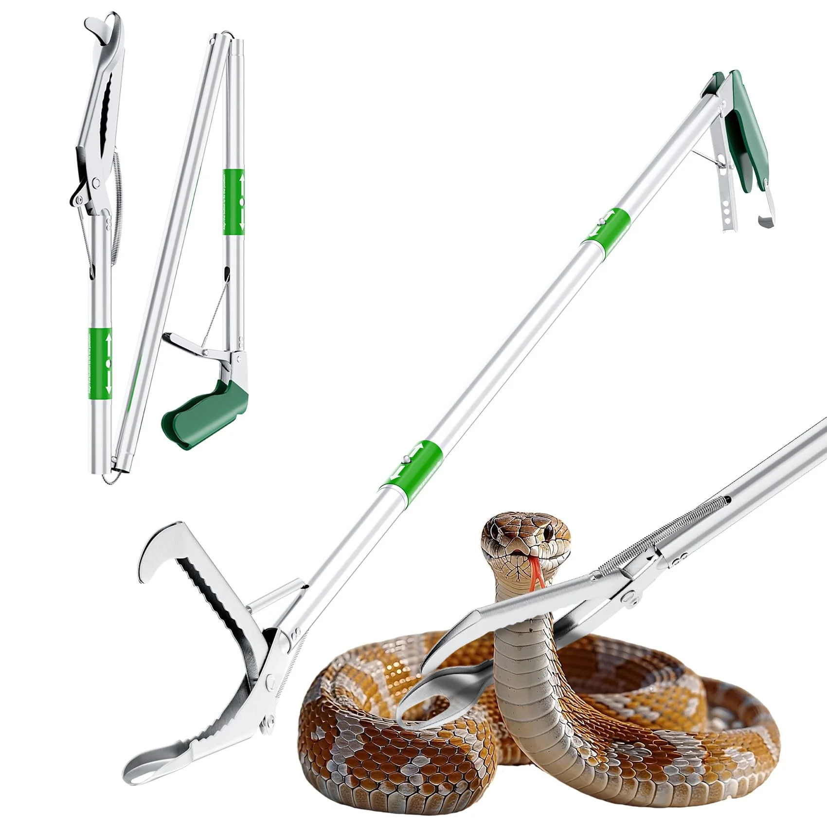 Lightweight Likorlove 50 Folding Snake Grabber Tongs – Humane Long-Reach Reptile Handling Tool Selected