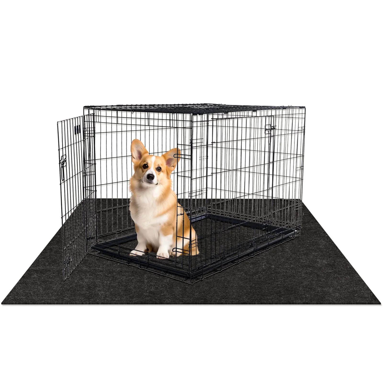 Smart MODIGT Dog Crate Pad 29x48 Charcoal — Waterproof Absorbent Washable Kennel Mat Artisan