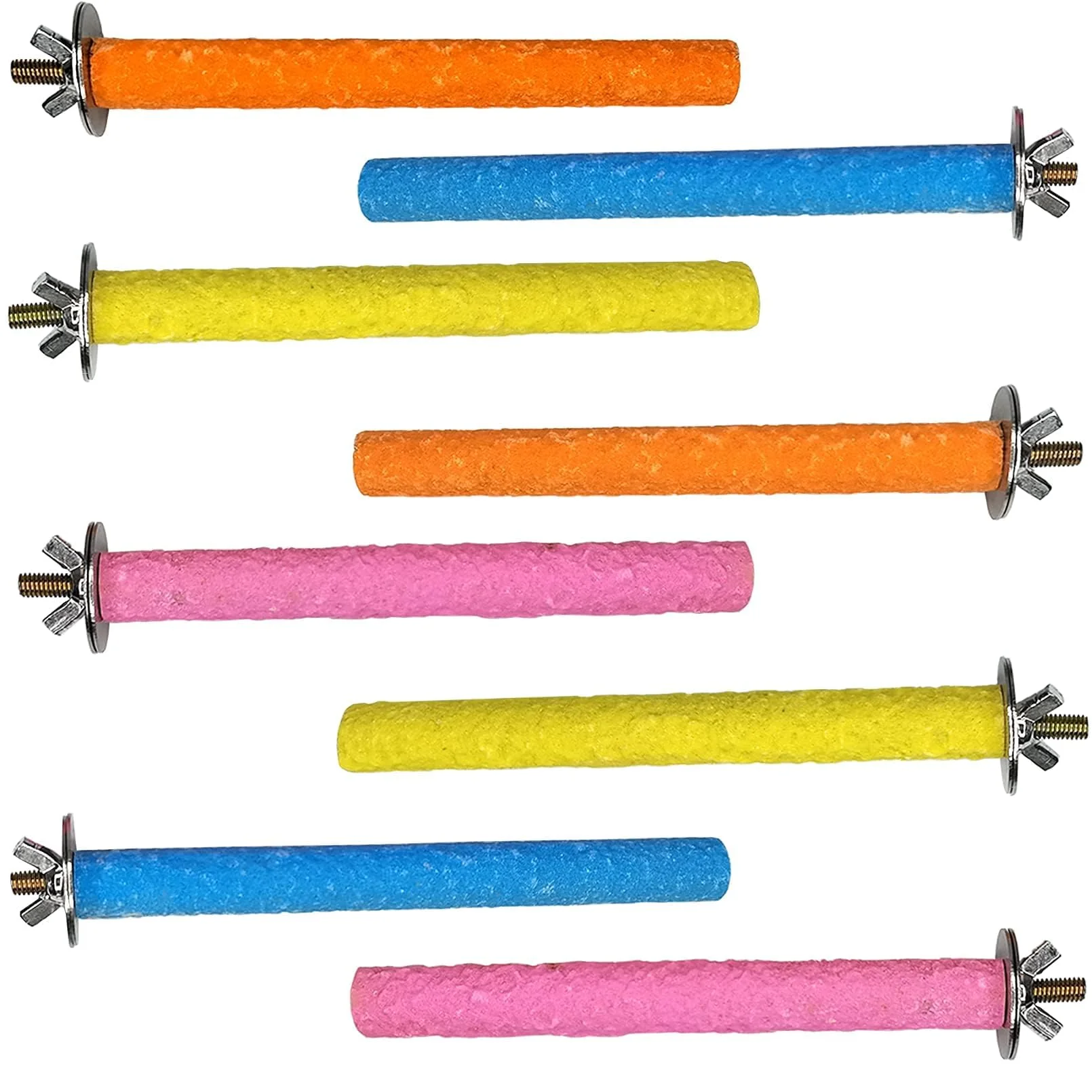 Reusable Hamiledyi 8-Piece Sand Bird Perches for Cage – 0.78 in Diameter Claw Trim Durable Wood Comfortable