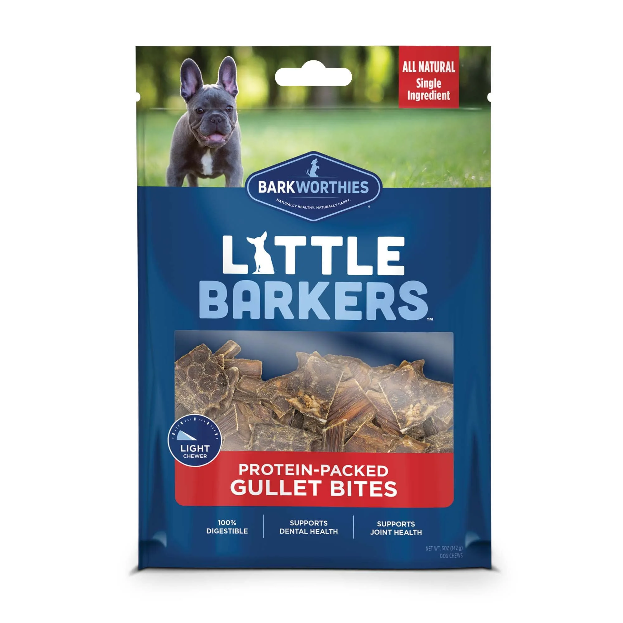 Relaxed Barkworthies Little Barkers Gullet Bites – 5-Ounce Pack Dental Chews for Dogs Exclusive