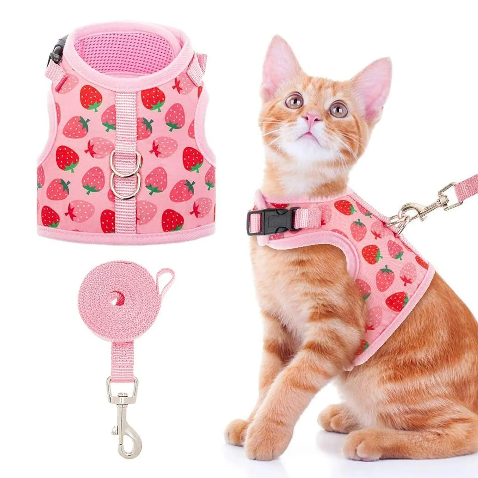 Fine BINGPET Cat Harness with Leash Escape Proof Adjustable Mesh Harness for Kitties Small Pets Exceptional