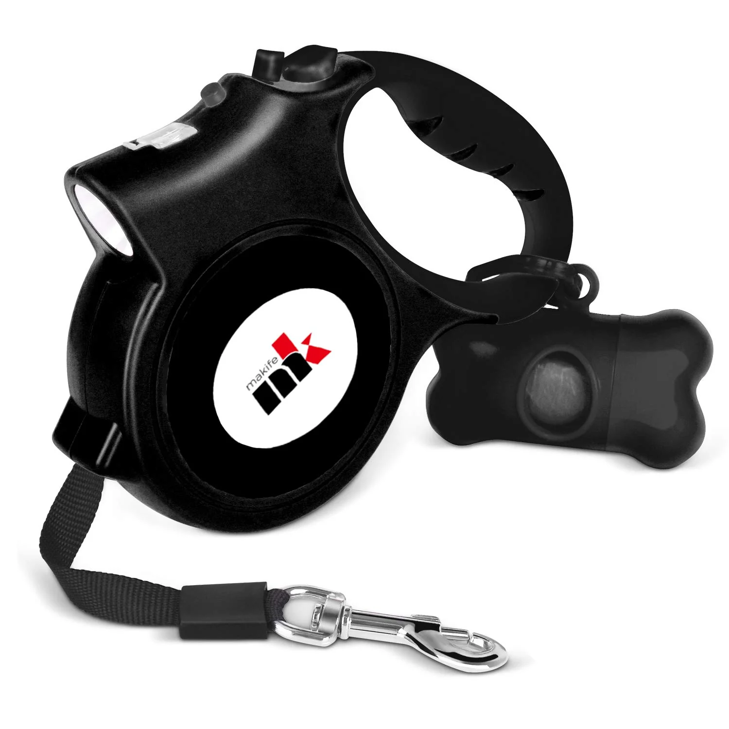 Traditional Makife Retractable Dog Leash with LED Light – 5m for Dogs Up to 25 kg Quality