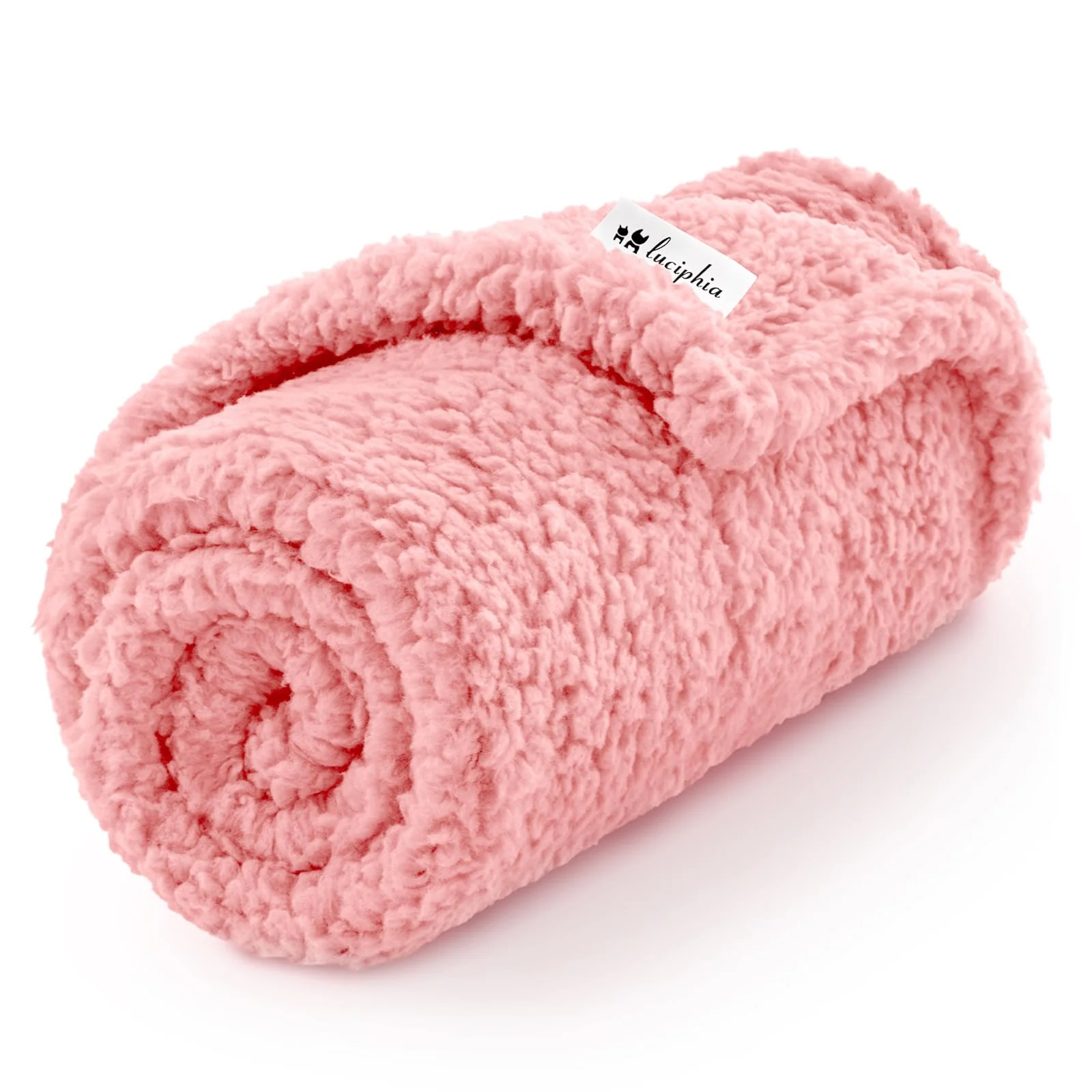 Reliable Luciphia Premium Fleece Pet Blanket Pink – Cozy Sherpa Throw for Small to Medium Dogs Cats Lightweight