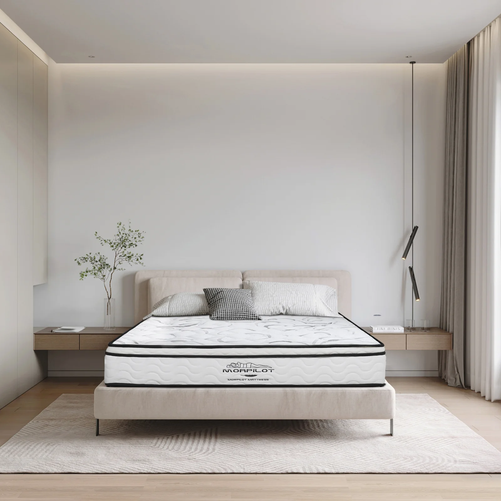 First-Class Morpilot 10 3Hybrid Mattress CertiPUR-US Memory Foam Pocket Spring Mattress Twin Mattress in a Box Safe