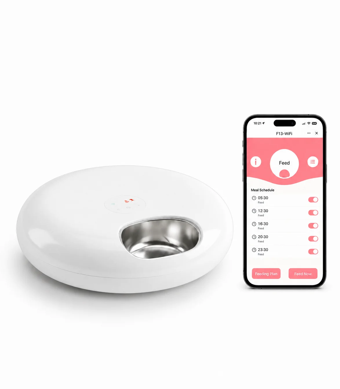 Recyclable Smart Timed Portion-Control Remote Pet Feeder Elegant
