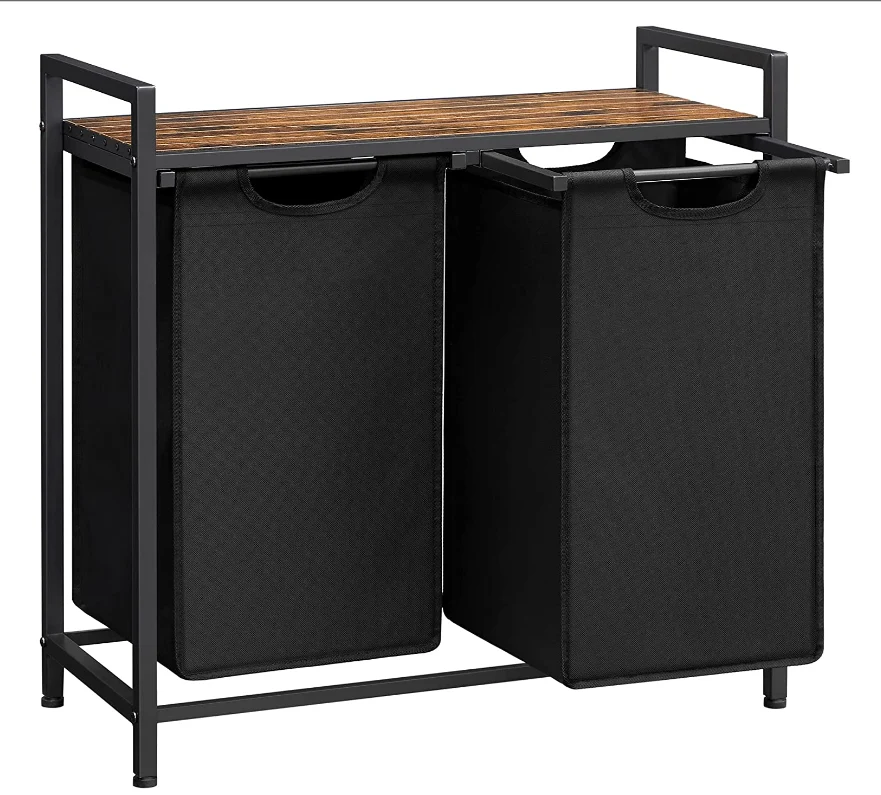 Modern Chefluad Laundry Hamper Cart Clothes Hamper Sorter with Pull-Out Removable Storage Sorter Bags for Laundry Room Organization Laundry Bags Soft