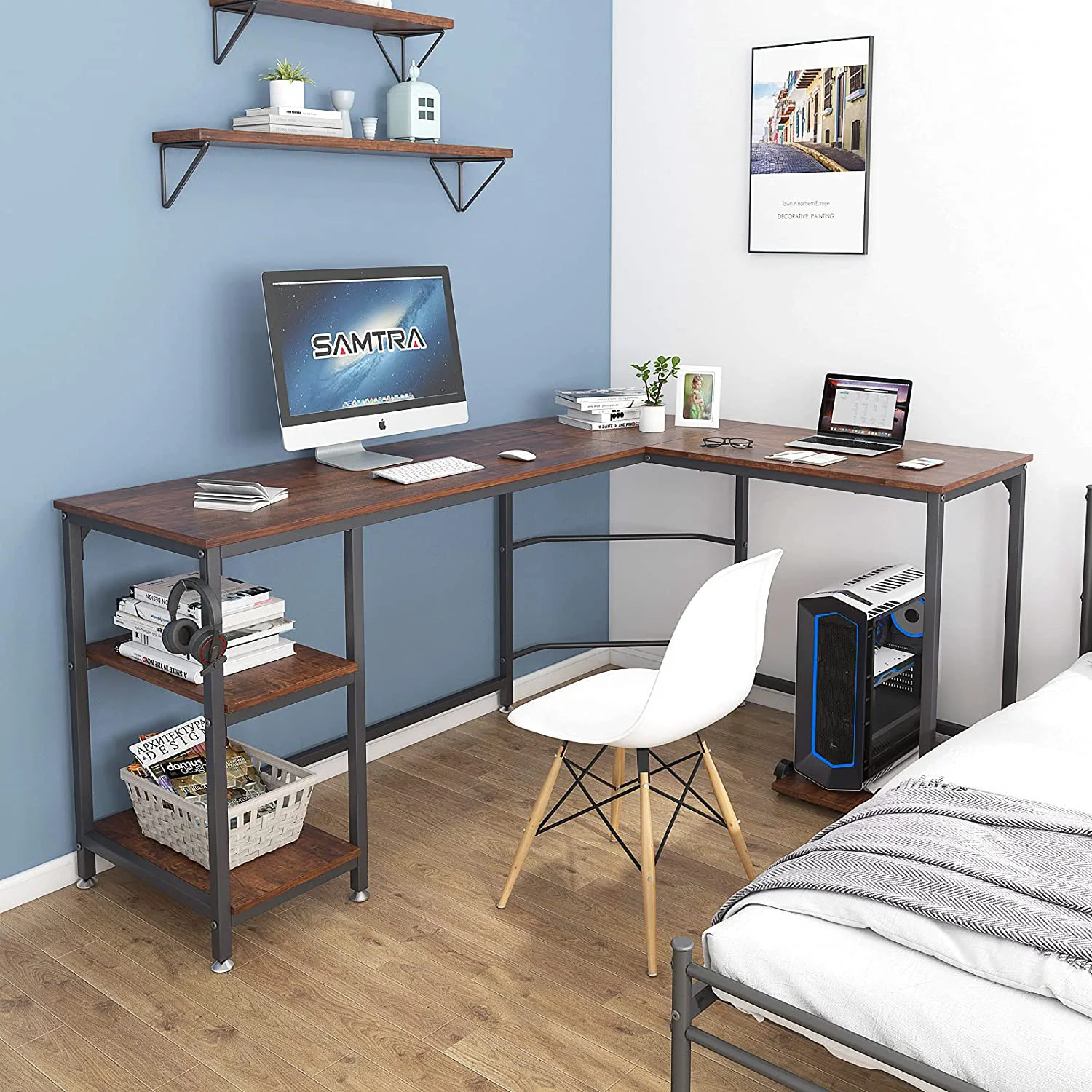 Green L Shaped Desk Innovative