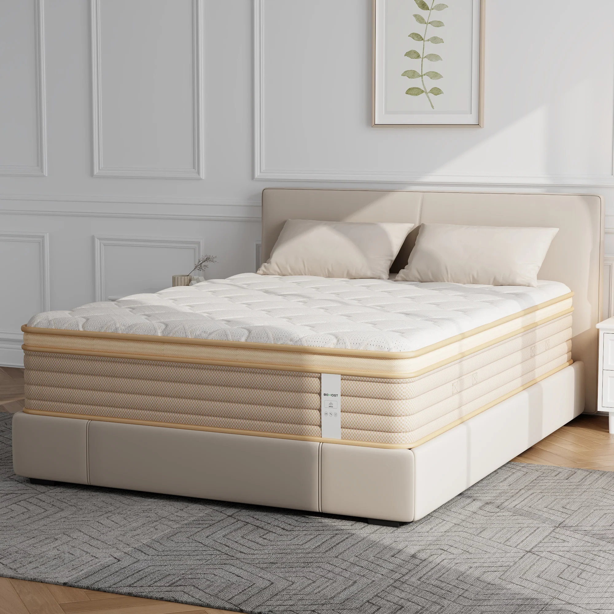 Original 12 Queen Mattress Gel Infused Memory Foam and Pocket Spring Hybrid Mattress in a Box Medium Firm Sophisticated