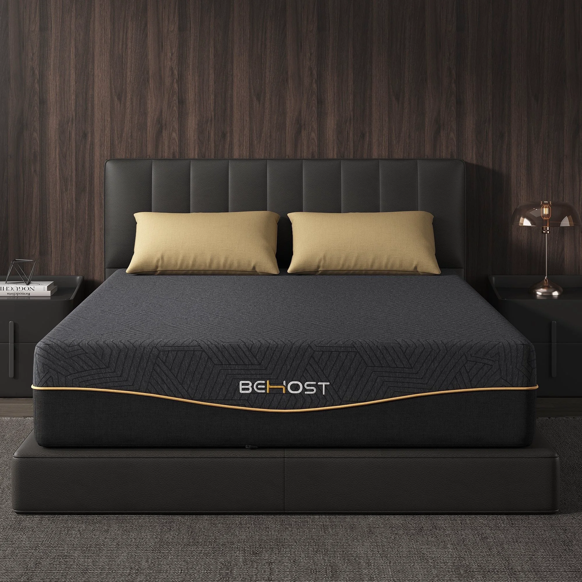 Natural 8 inch Breathable Cooling Gel Memory Foam Mattress King Size Fiberglass- CertiPUR-US King Mattress in a Box Medium Firm for All-Night Comfort Fast