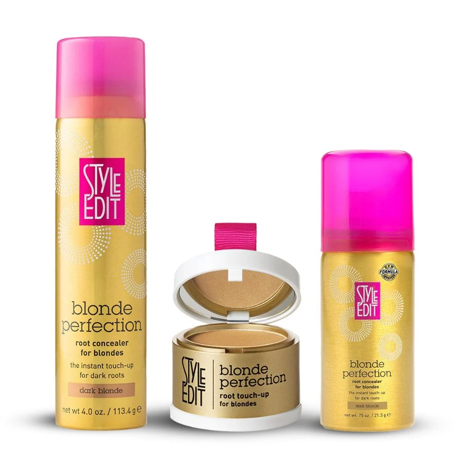 First-Class Blonde ion Root Concealer Spray and Powder Trio Full Travel Size Spray High-Grade