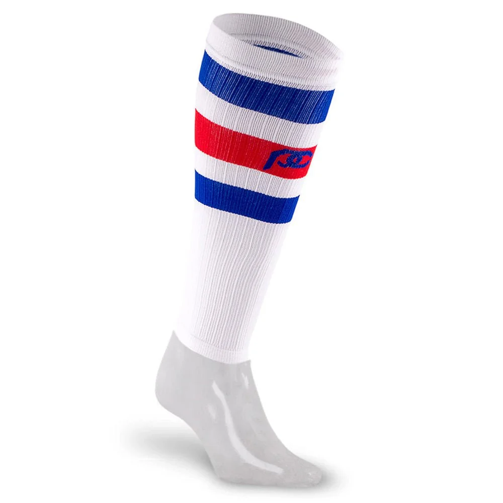 Trusted Calf Sleeves White Red and Blue Stripe Eco-Friendly