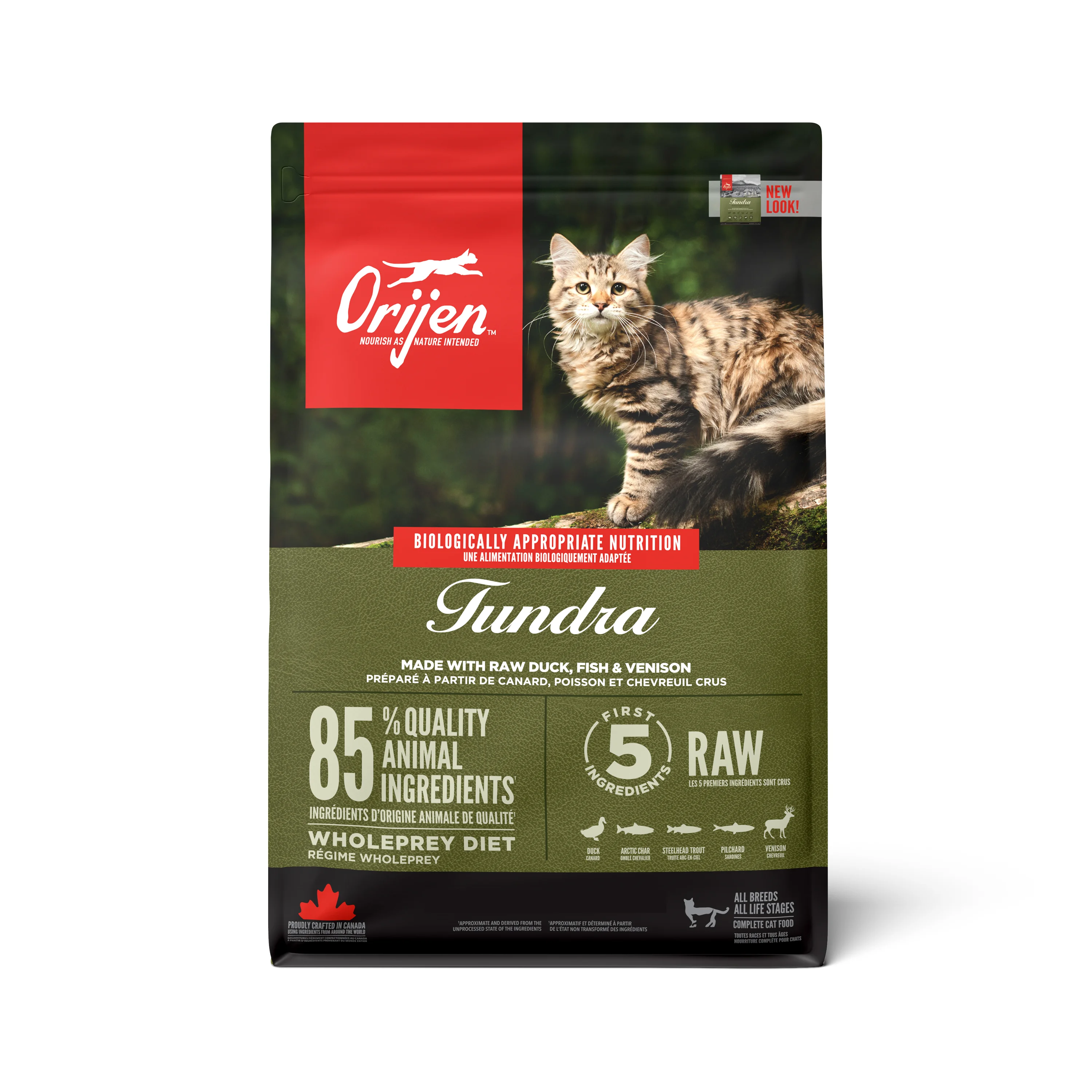 Crafted ORIJEN Tundra Adult Dry Cat Food with Duck Fish Venison 1.8kg Relaxed
