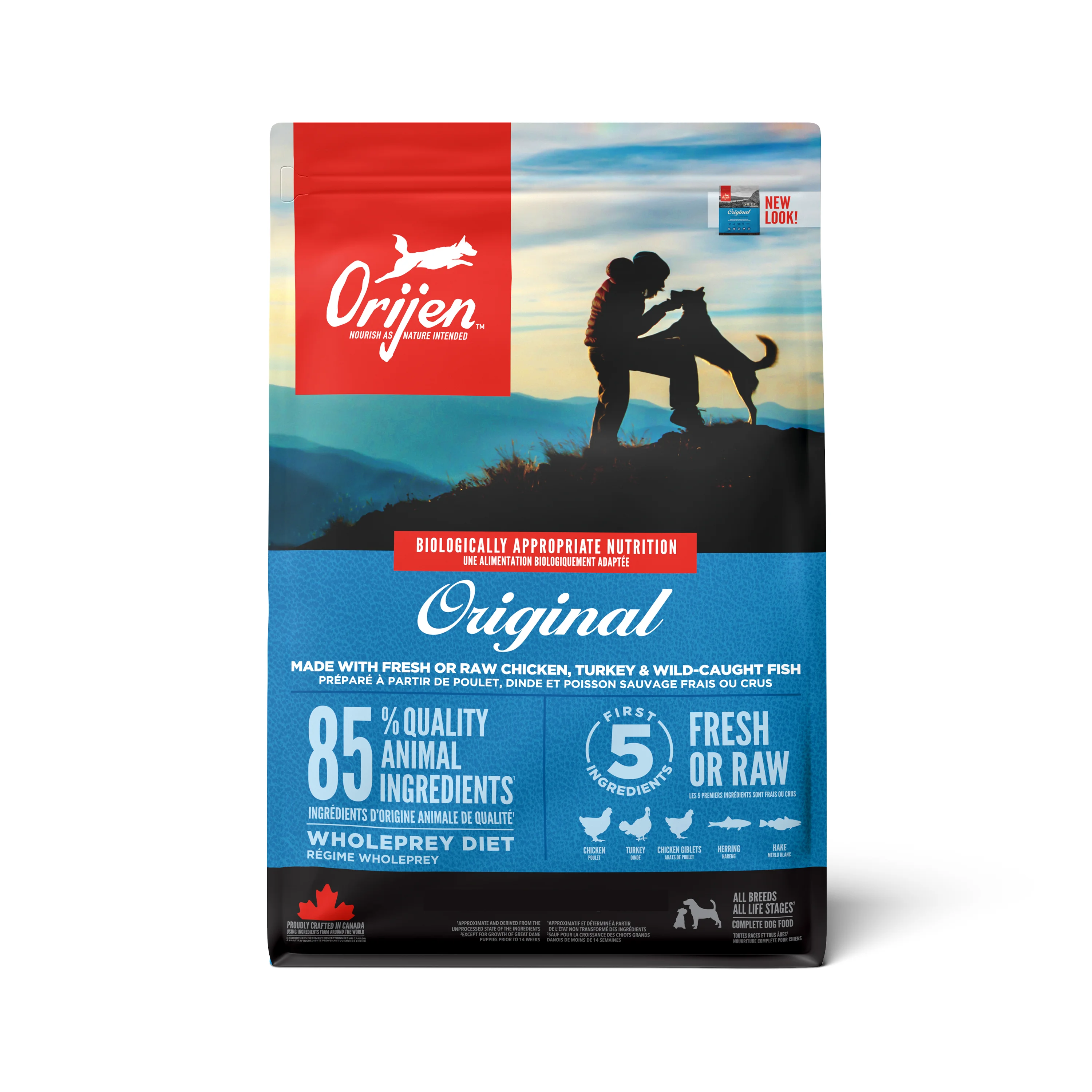 Carefully Designed ORIJEN Adult Dry Dog Food with Chicken Turkey Fish Easy-to-Use